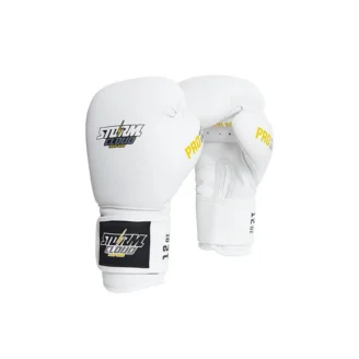 Rękawice Bokserskie ze Skóry Naturalnej StormCloud Boxing Pro Białe