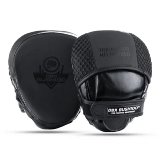 Mini Łapy trenera ze skóry naturalnej | Black Leather | Zestaw 2 sztuk | DBX Bushido